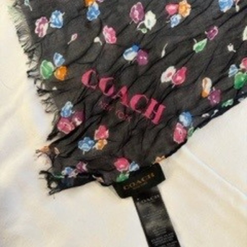Coach floral scarf